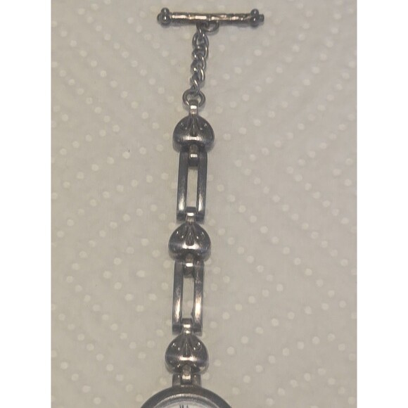 Brighton Pompeii Watch Women Silver Tone Heart Toggle Band 8.5" Needs Battery - Picture 3 of 5